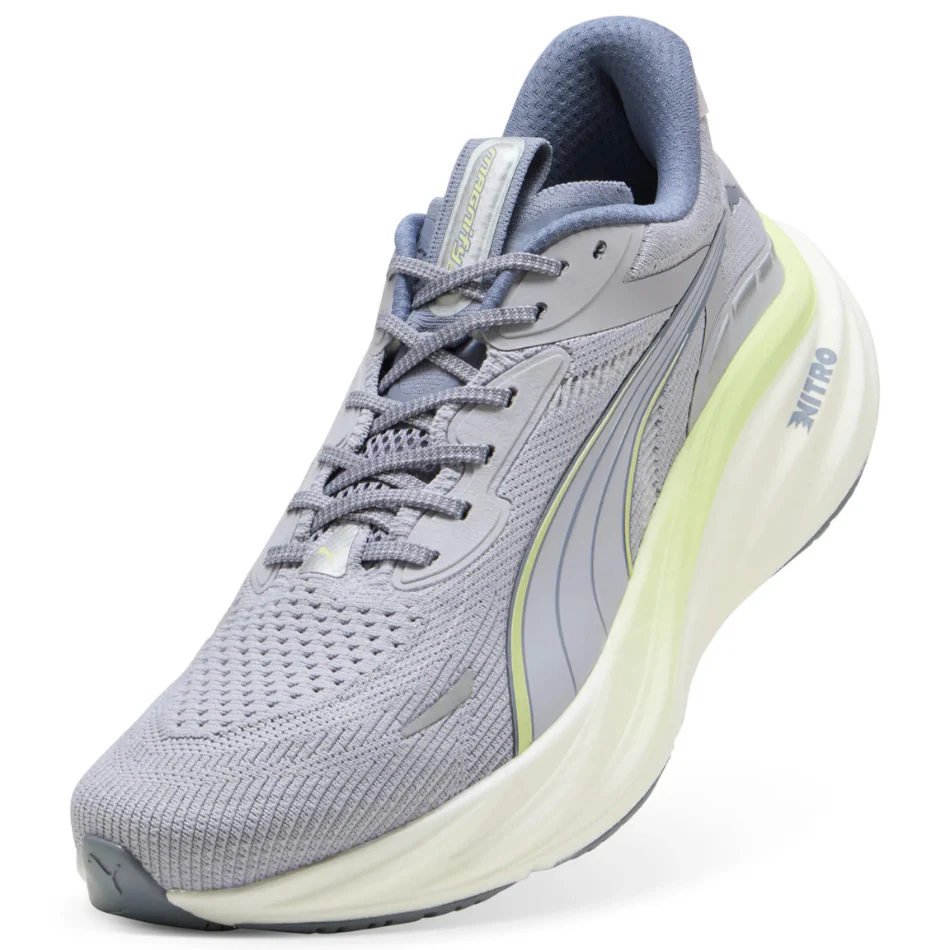 PUMA Men's Magnify NITRO 3 Running Shoes in Vibrant Silver/Apple Spritz SS26 - Image 4