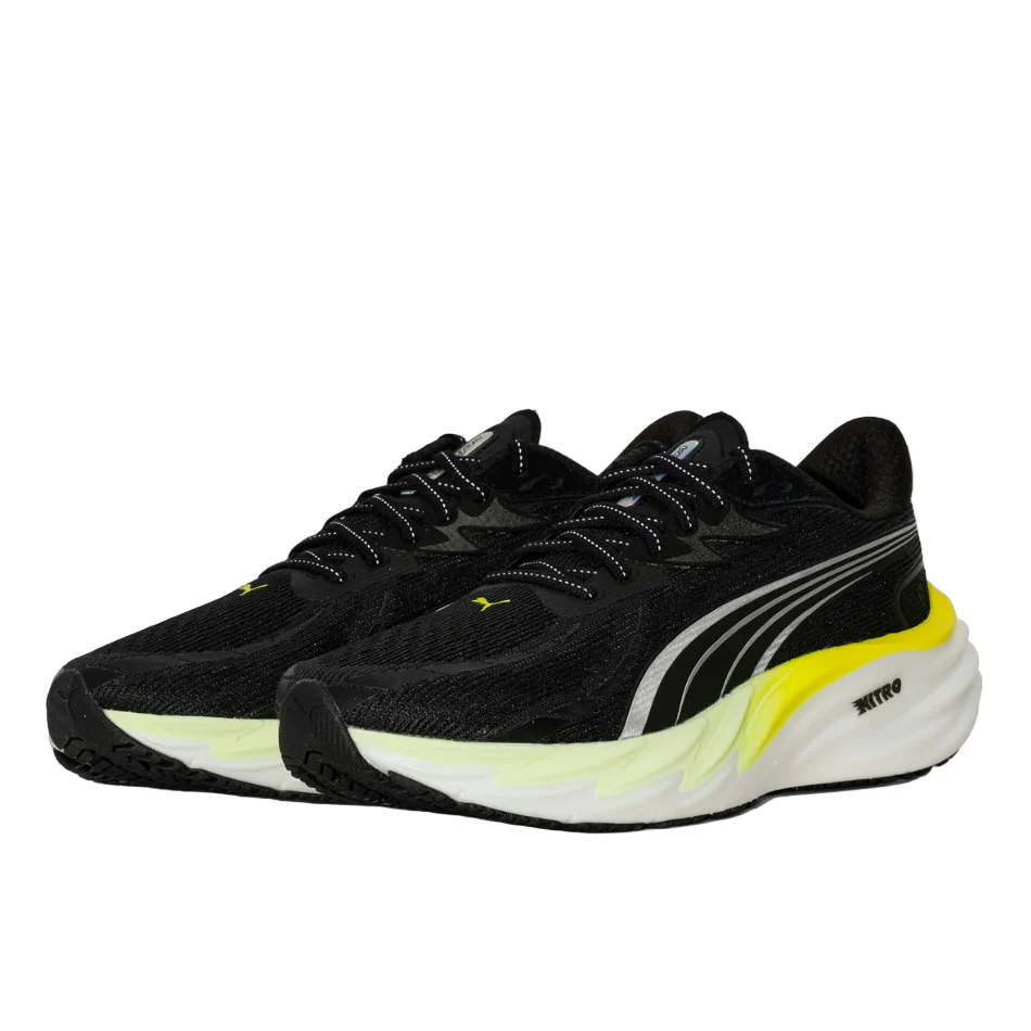 PUMA Men's Velocity NITRO 4 Running Shoes in PUMA Black/Apple Spritz SS26 - Image 3