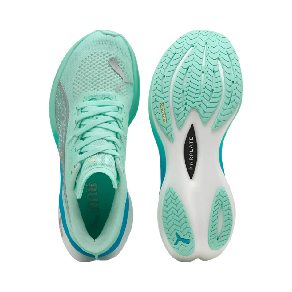 PUMA Women's Deviate NITRO 3 Running Shoes in Mint Melt/Speed Blue AW25 - Image 2
