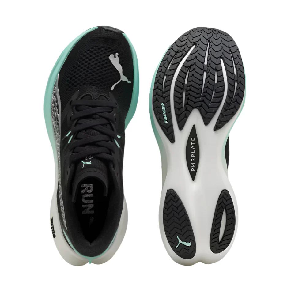 PUMA Women's Deviate NITRO 3 Running Shoes in PUMA Black/Mint Melt AW25 - Image 2