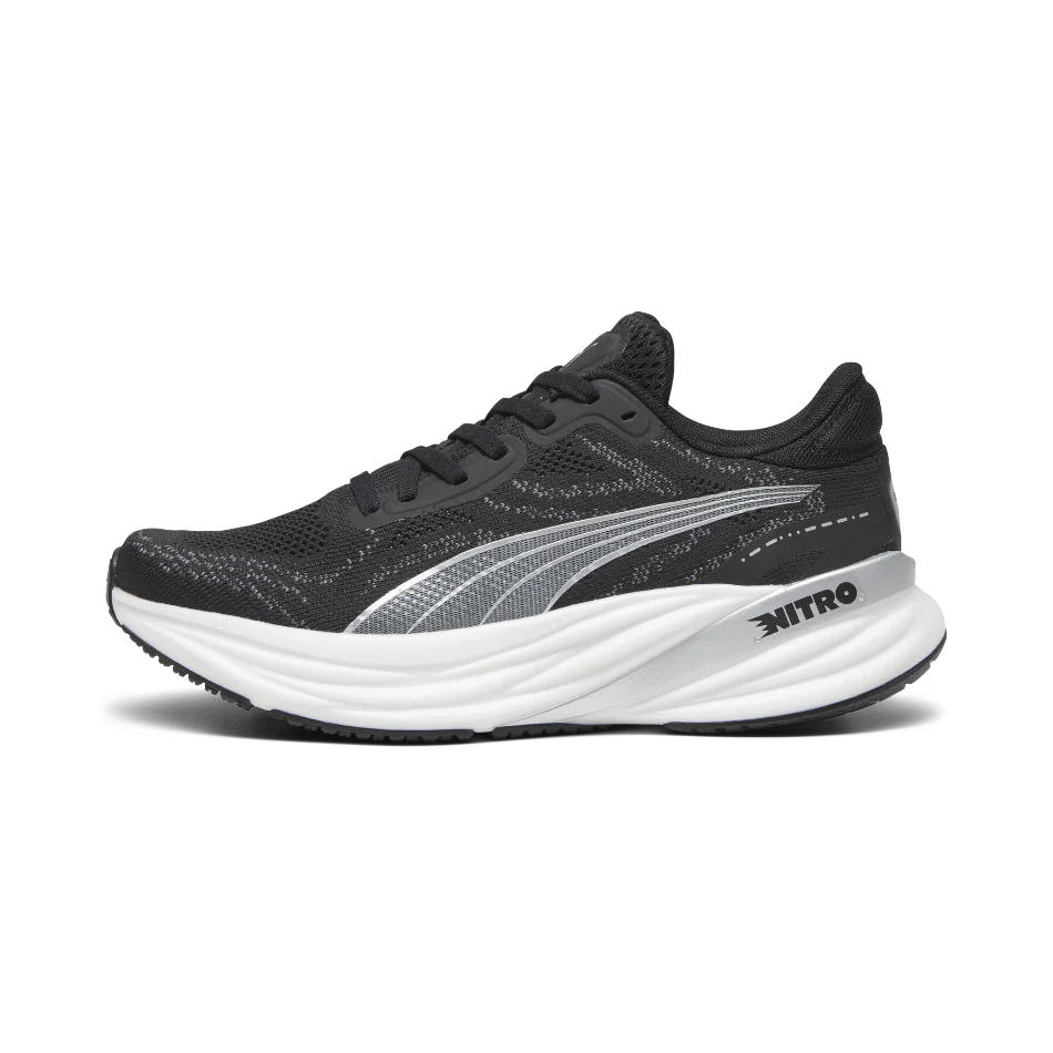 Puma Magnify Nitro 2 Women's Running Shoes in PUMA Black/White/Silver AW24 - Image 5