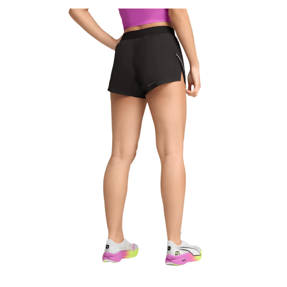 Puma Women's Raceday Ultraweave 3" Split Short in Puma Black SS25 - Image 4