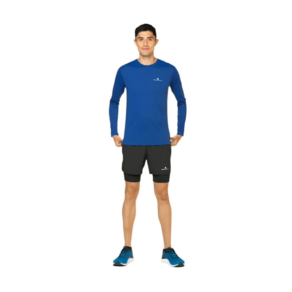 Ronhill Men's Core Twin Short in All Black AW25 - Image 6