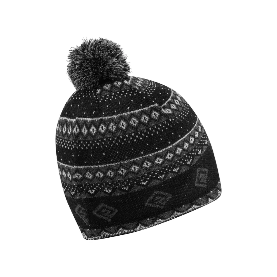 Ronhill Unisex Winter Bobble Hat in Black/White AW25 - Image 2