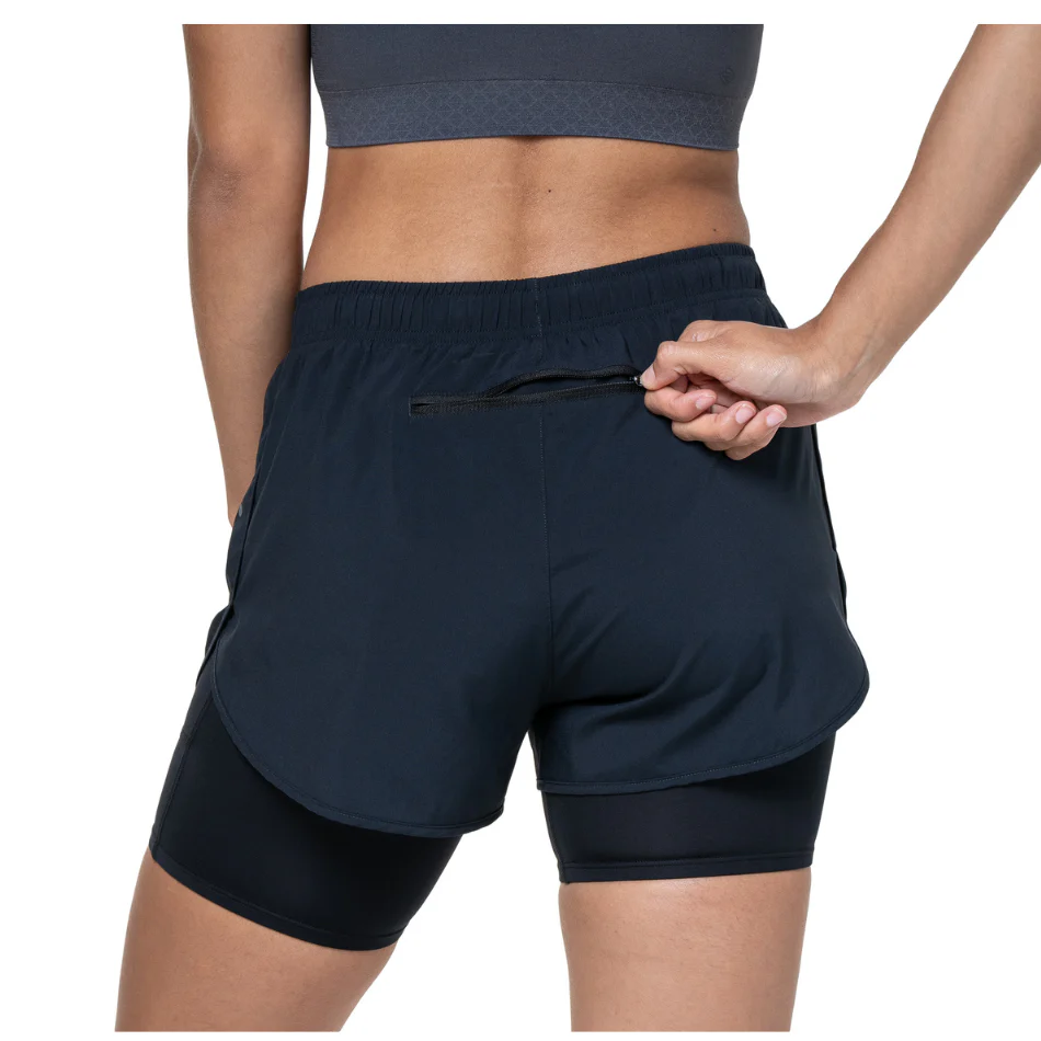 Ronhill Women's Core Twin Short in All Black AW25 - Image 2