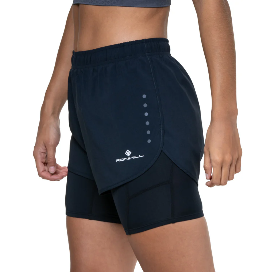 Ronhill Women's Core Twin Short in All Black AW25 - Image 3