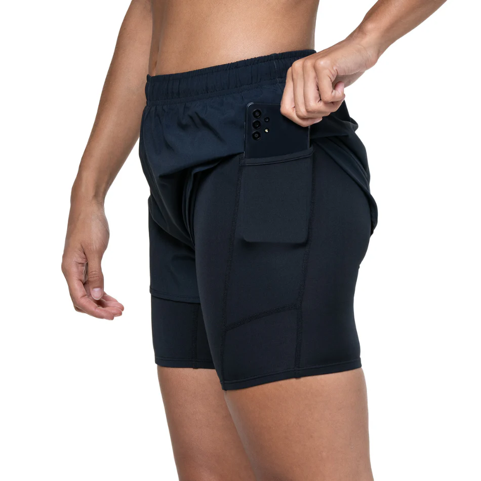 Ronhill Women's Core Twin Short in All Black AW25 - Image 4