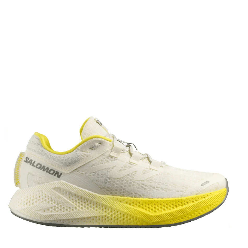 Salomon Men's Aeroglide 3 Running Shoes in Vanilla Ice/Blazing Yellow/Sedona Sage AW25