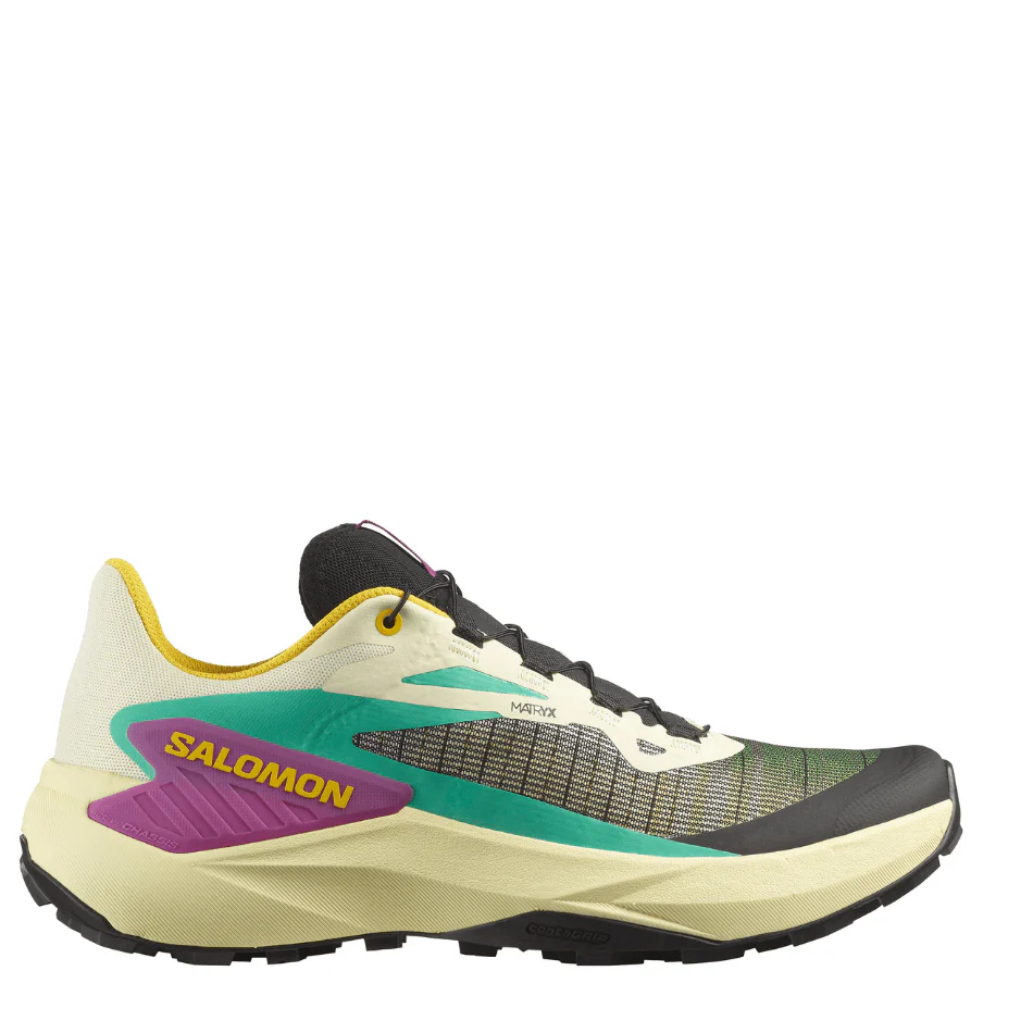 Salomon Men's Genesis Running Shoes in Transparent Yellow/Black/Willowherb AW25