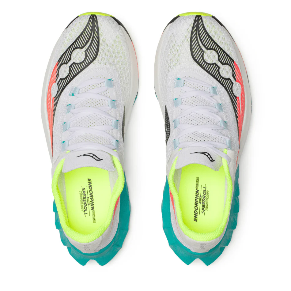 Saucony Men's Endorphin Pro 4 Running Shoes in White/Mutant AW25 - Image 2