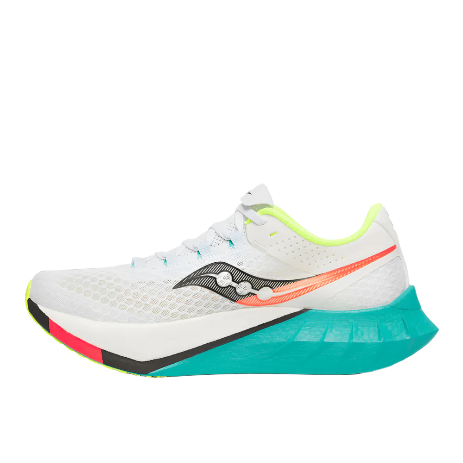 Saucony Men's Endorphin Pro 4 Running Shoes in White/Mutant AW25 - Image 6