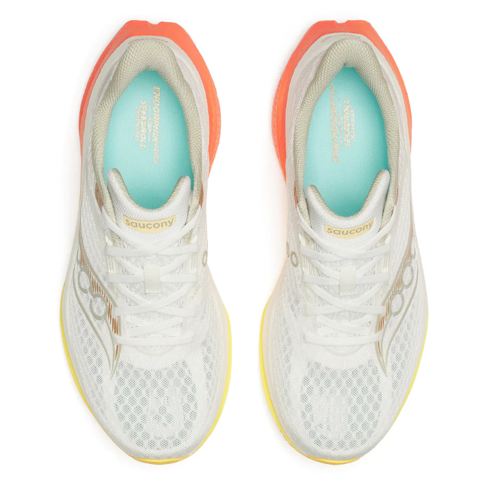 Saucony Men's Endorphin Speed 5 in Ivory/Fire SS26 - Image 3