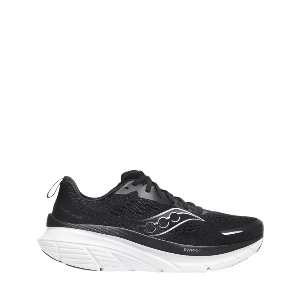 Saucony Men's Guide 18 Running Shoes in Black/White AW25