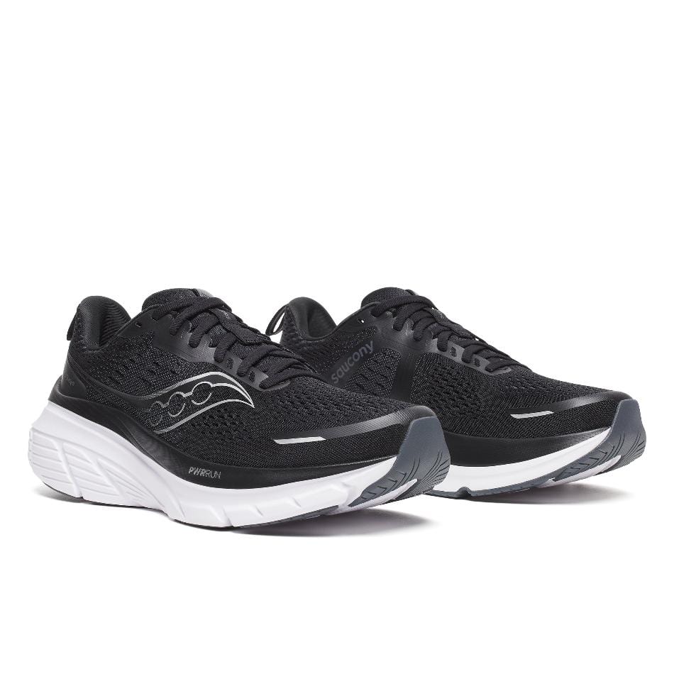 Saucony Men's Guide 18 Running Shoes in Black/White AW25 - Image 2