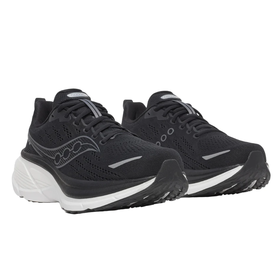Saucony Men's Hurricane 25 Running Shoes in Black/White - Online Exclusive - Image 3