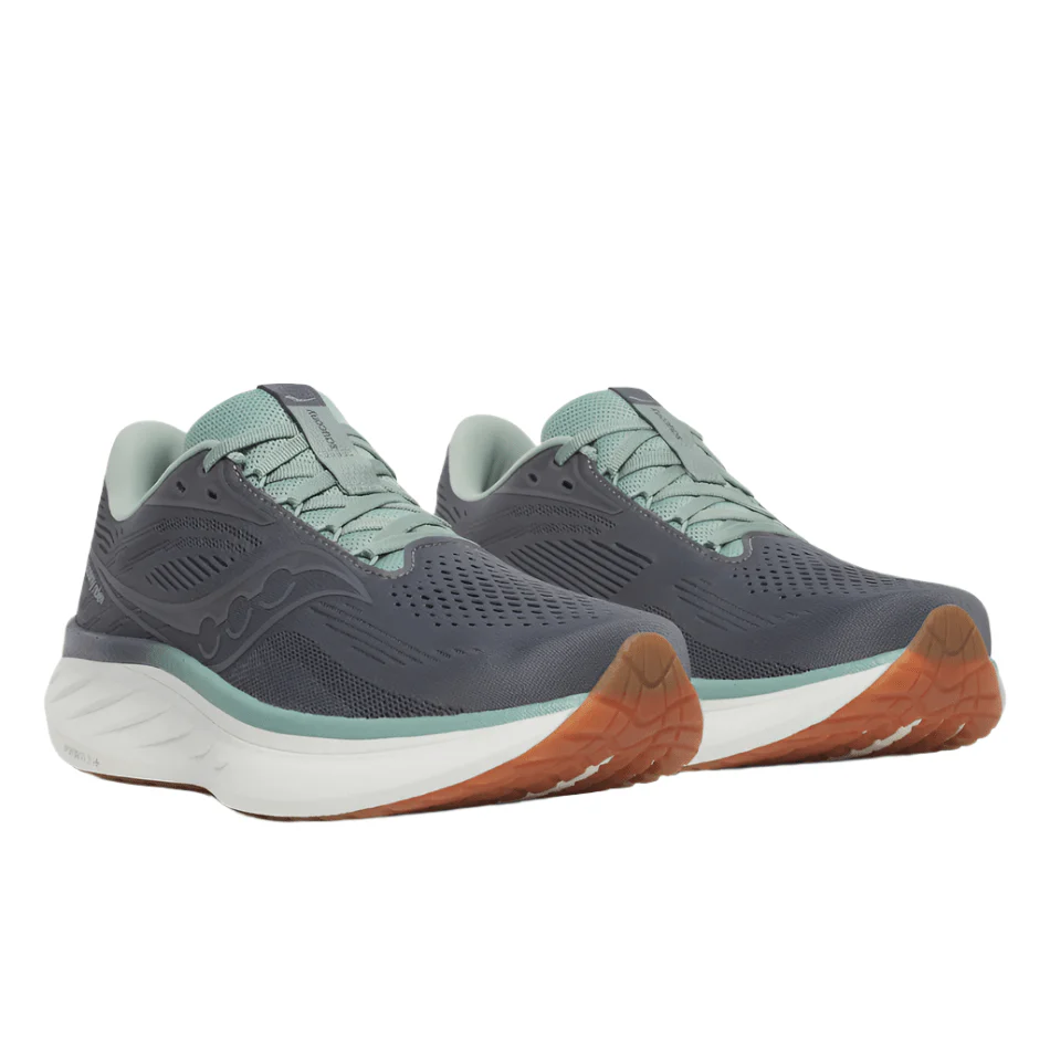 Saucony Men's Ride 18 Running Shoes in Carbon/Iceberg AW25 - Image 5