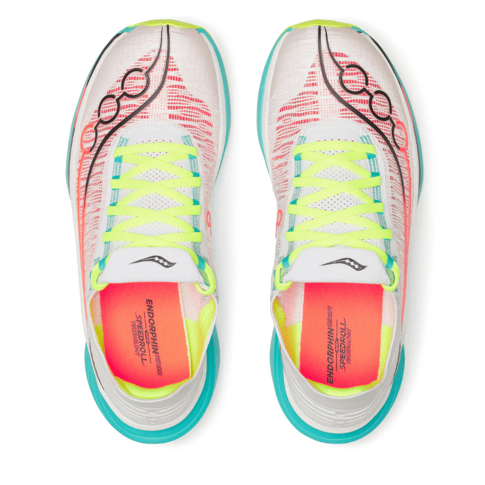Saucony Unisex Endorphin Elite 2 Running Shoes in White/Mutant AW25 - Image 2