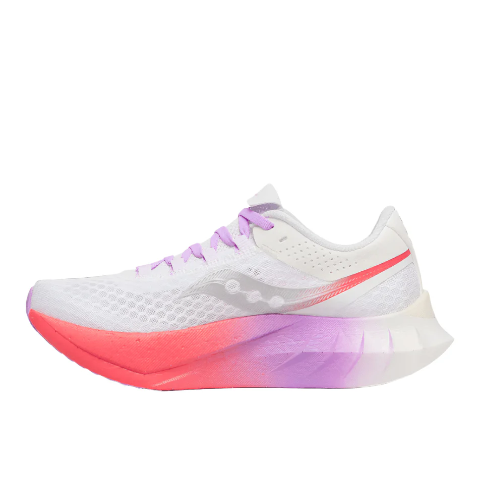 Saucony Women's Endorphin Pro 4 Running Shoes in White/Crocus AW25 - Image 5