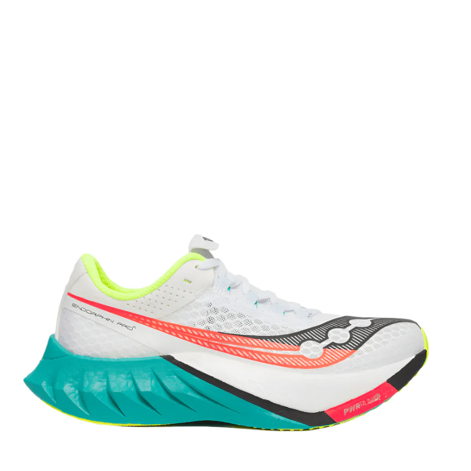 Saucony Women's Endorphin Pro 4 Running Shoes in White/Mutant AW25