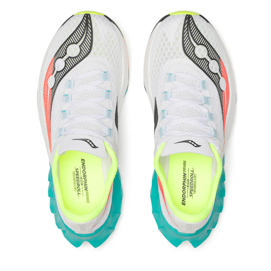 Saucony Women's Endorphin Pro 4 Running Shoes in White/Mutant AW25 - Image 2