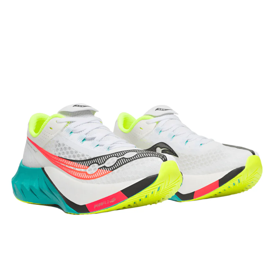 Saucony Women's Endorphin Pro 4 Running Shoes in White/Mutant AW25 - Image 5