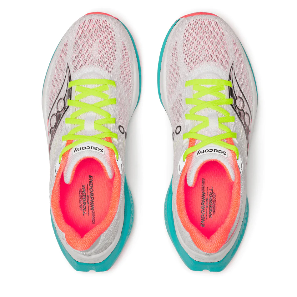 Saucony Women's Endorphin Speed 5 Running Shoes in White/Mutant AW25 - Image 2