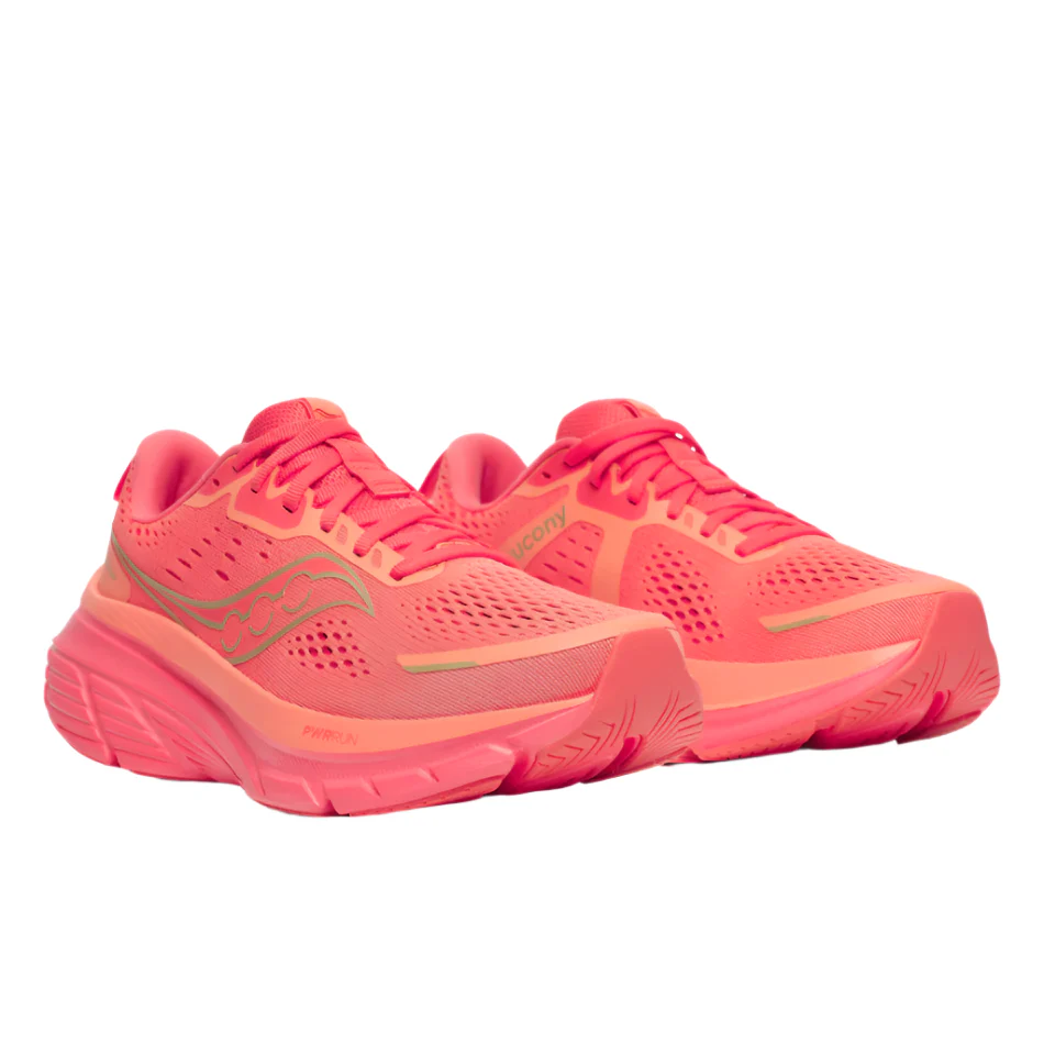 Saucony Women's Guide 18 Running Shoes in Salmon/Coral AW25 - Image 5