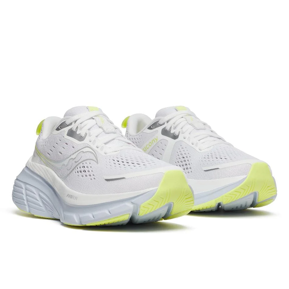 Saucony Women's Guide 18 Running Shoes in White/Ice Melt SS25 - Image 2