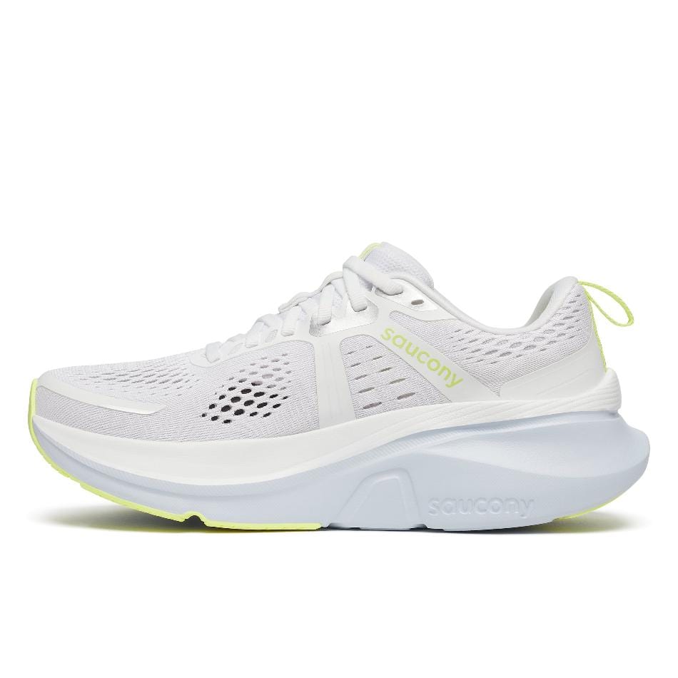 Saucony Women's Guide 18 Running Shoes in White/Ice Melt SS25 - Image 6
