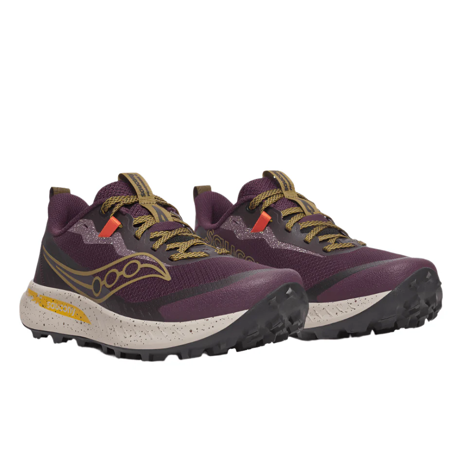 Saucony Women's Peregrine 15 Trail Running Shoes in Wine/Kodiak AW25 - Image 4