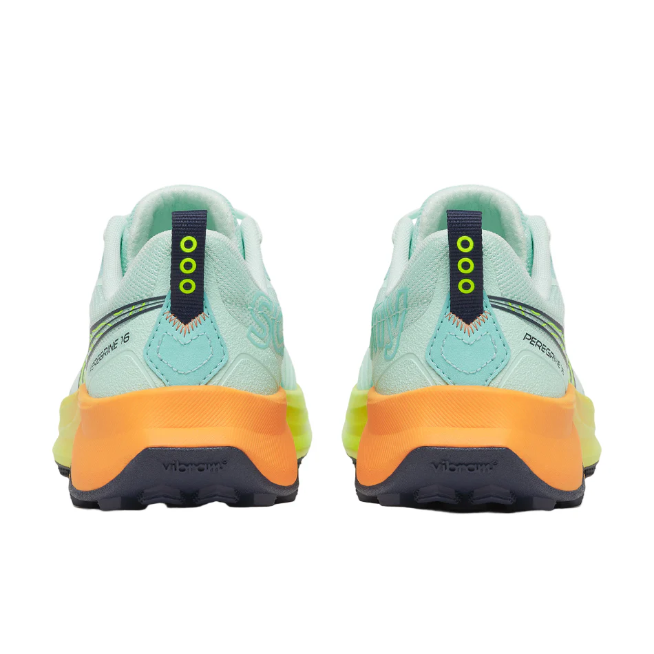 Saucony Women's Peregrine 16 Trail Running Shoes in Aqua/Citron SS26 - Image 3