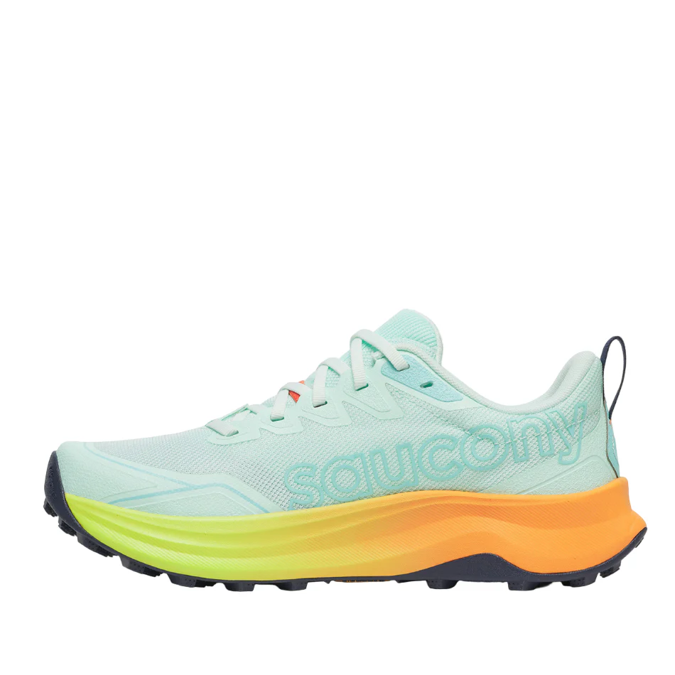 Saucony Women's Peregrine 16 Trail Running Shoes in Aqua/Citron SS26 - Image 6