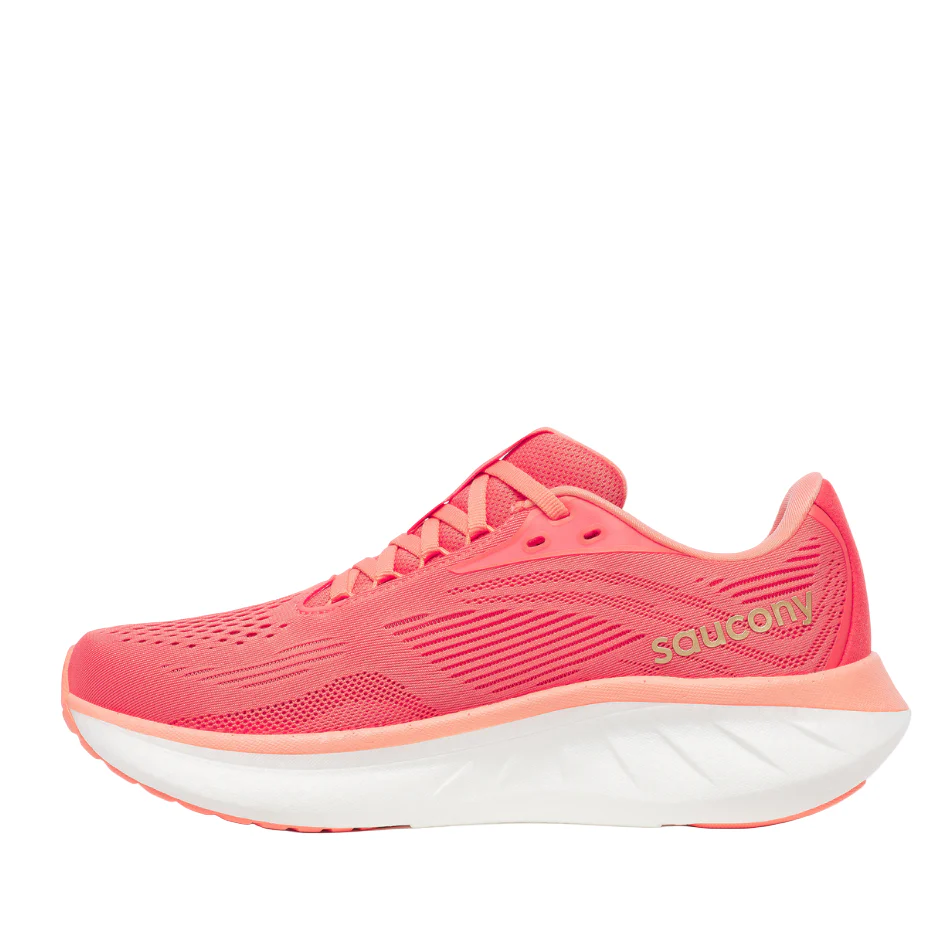 Saucony Women's Ride 18 Running Shoes in Coral/Salmon - Image 6