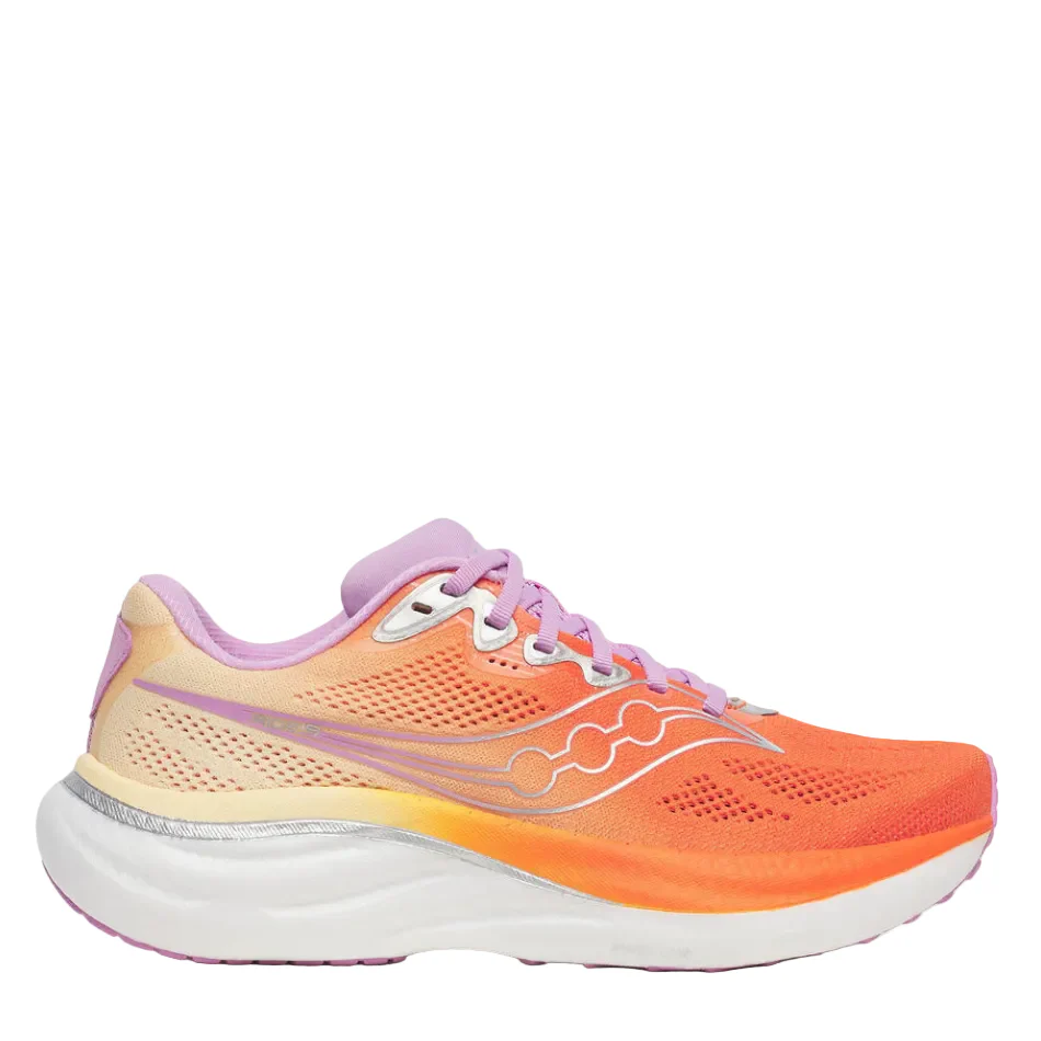 Saucony Women's Ride 19 Running Shoes in Fire/Orchid - Online Exclusive