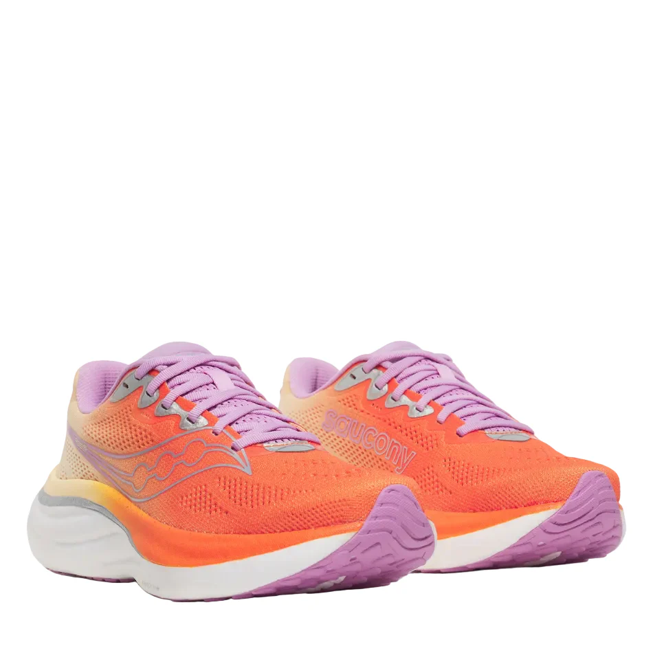 Saucony Women's Ride 19 Running Shoes in Fire/Orchid - Online Exclusive - Image 5