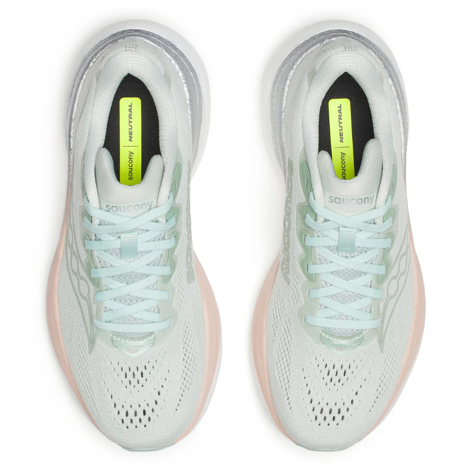 Saucony Women's Ride 19 Running Shoes in Mist/Cameo SS26 - Image 2