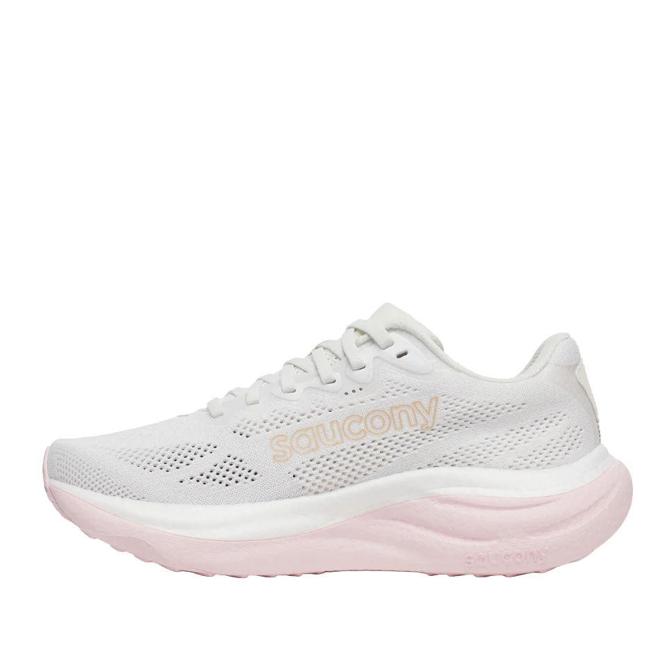 Saucony Women's Ride 19 Running Shoes in White/Silk SS26 - Image 6