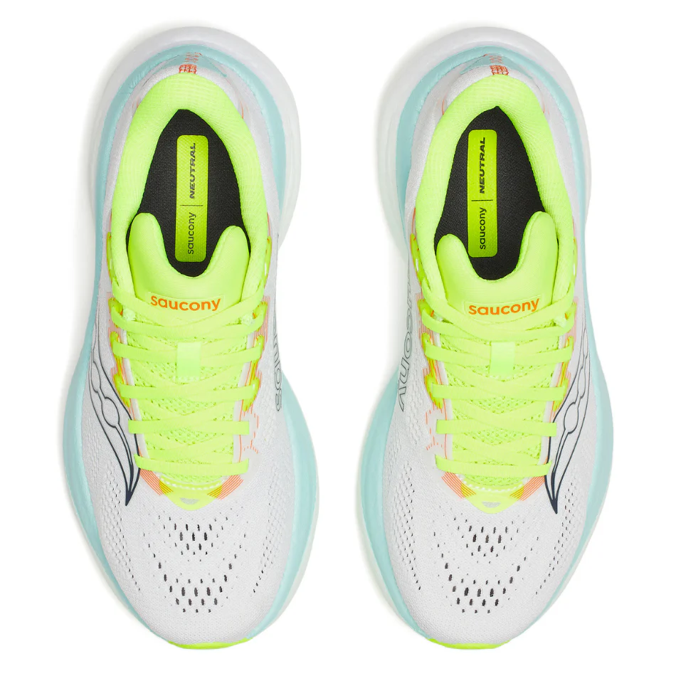 Saucony Women's Ride 19 Running Shoes in White/Splash - Online Exclusive - Image 2