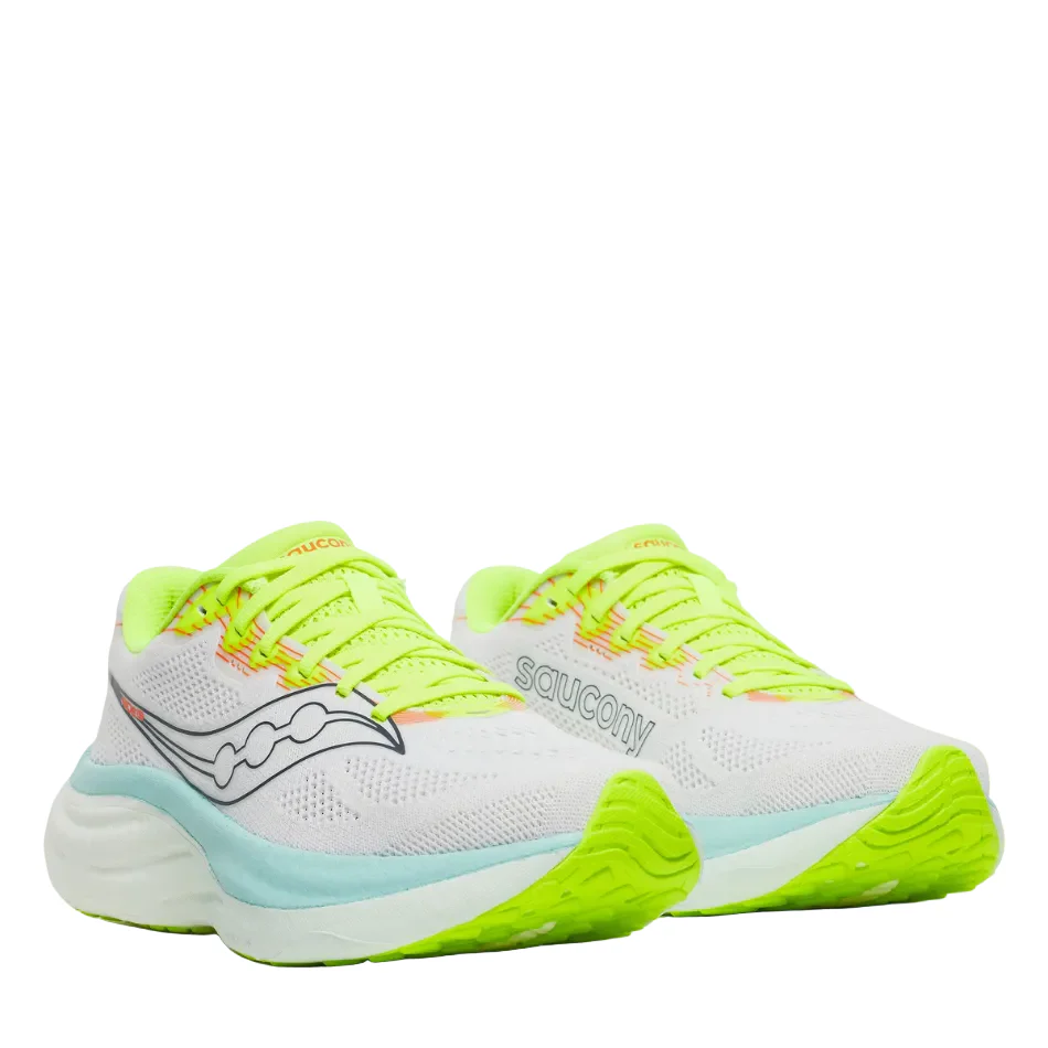 Saucony Women's Ride 19 Running Shoes in White/Splash - Online Exclusive - Image 5