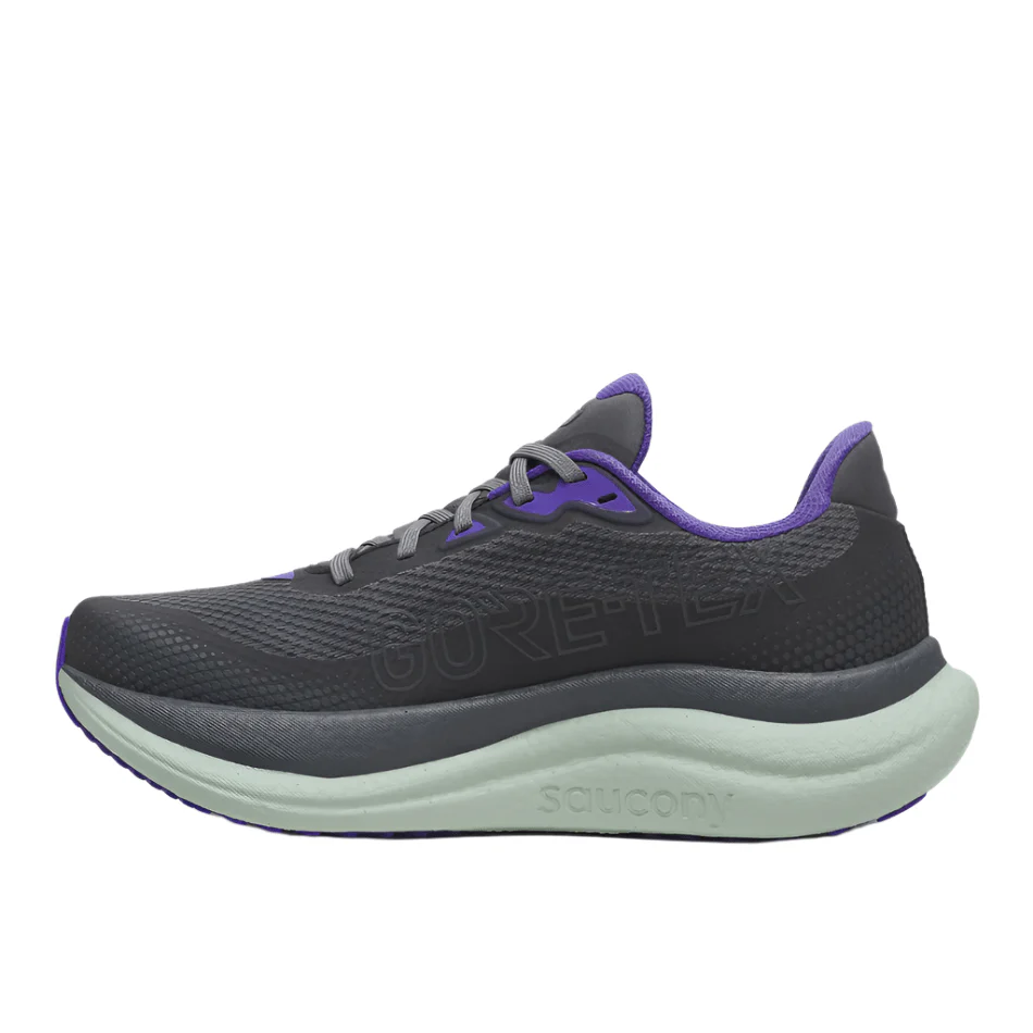 Saucony Women's Triumph 23 GTX Running Shoes in Shadow/Aloe AW25 - Image 6