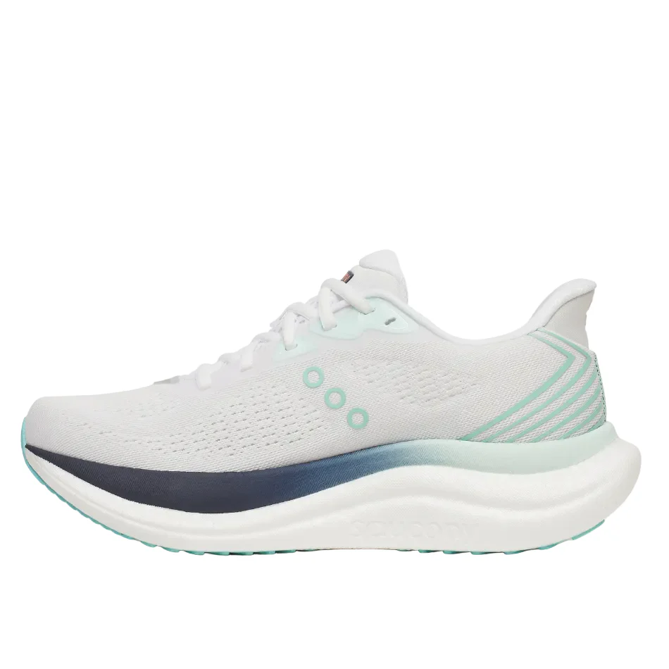 Saucony Women's Triumph 23 Running Shoes in White/Navy - Online Exclusive - Image 6