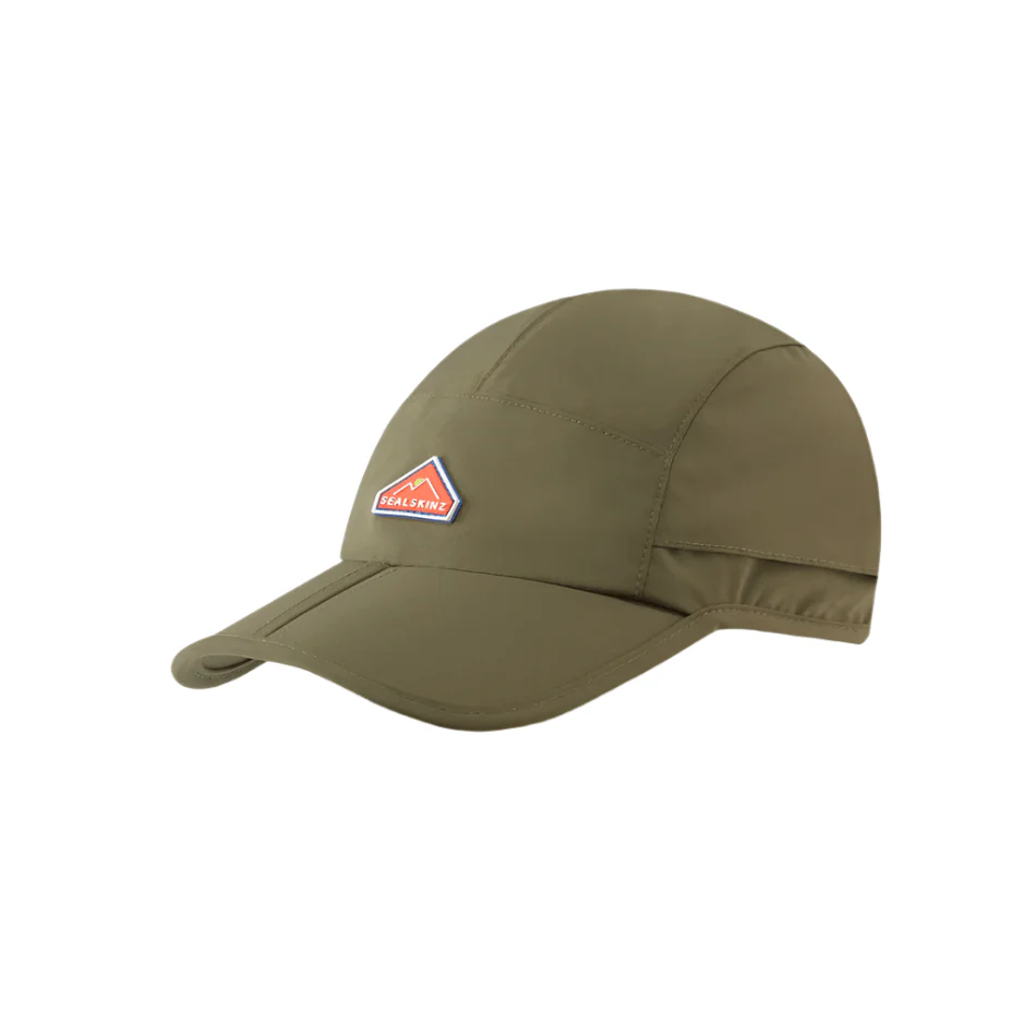 Sealskinz Poringland Waterproof Foldable Peak Printed Hiking Cap in Olive - Image 3