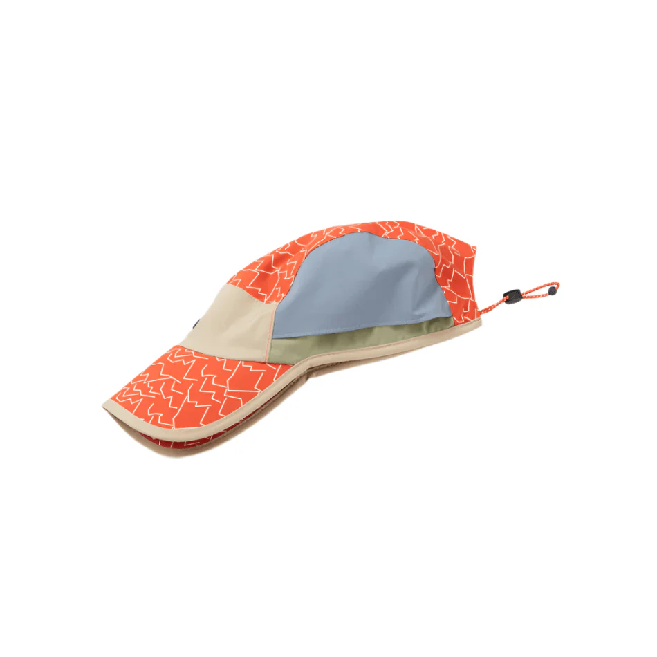 Sealskinz Poringland Waterproof Foldable Peak Printed Hiking Cap in Print/Orange AW25 - Image 4