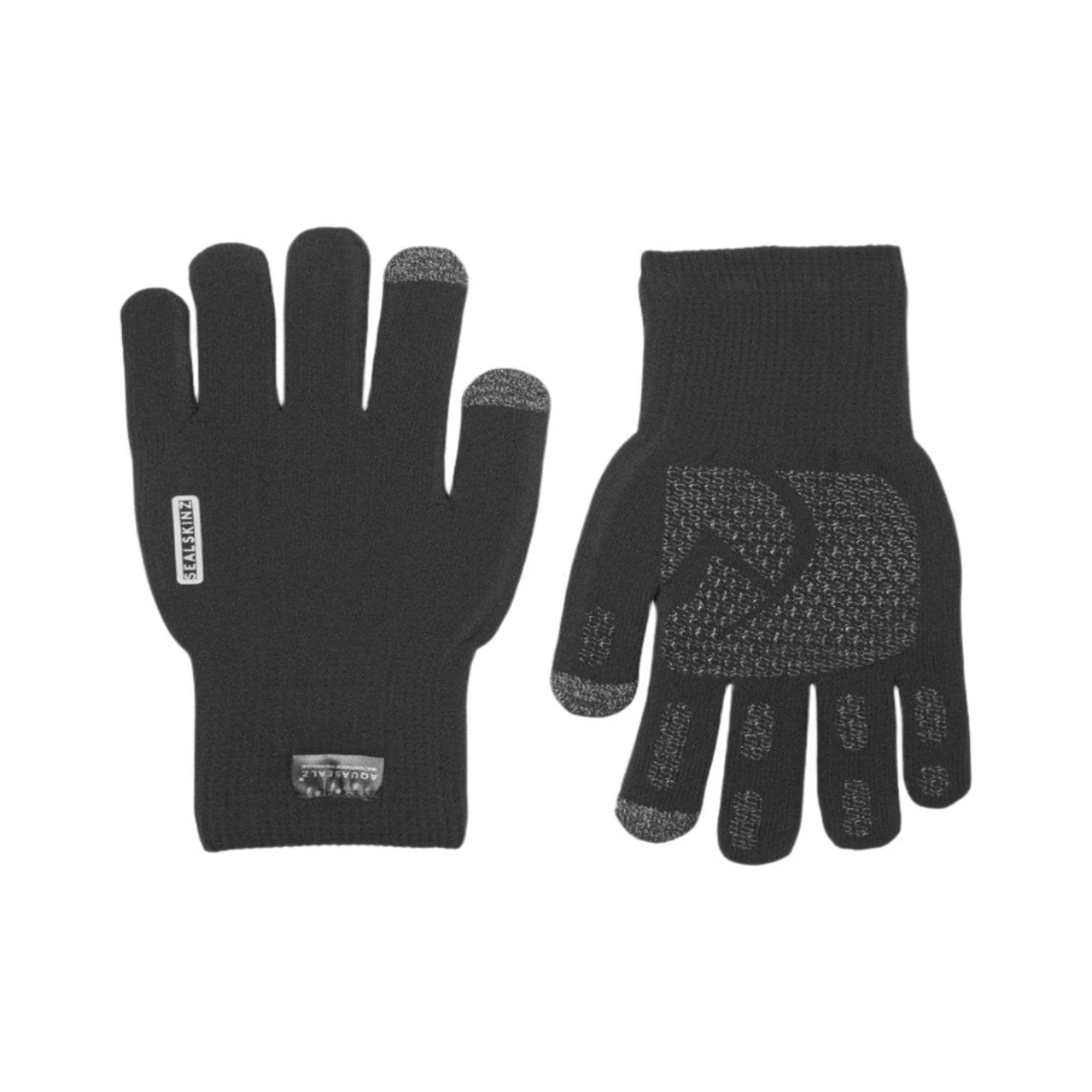 Sealskinz Waterproof Anmer All Weather Ultra Grip Knitted Glove in Black AW25