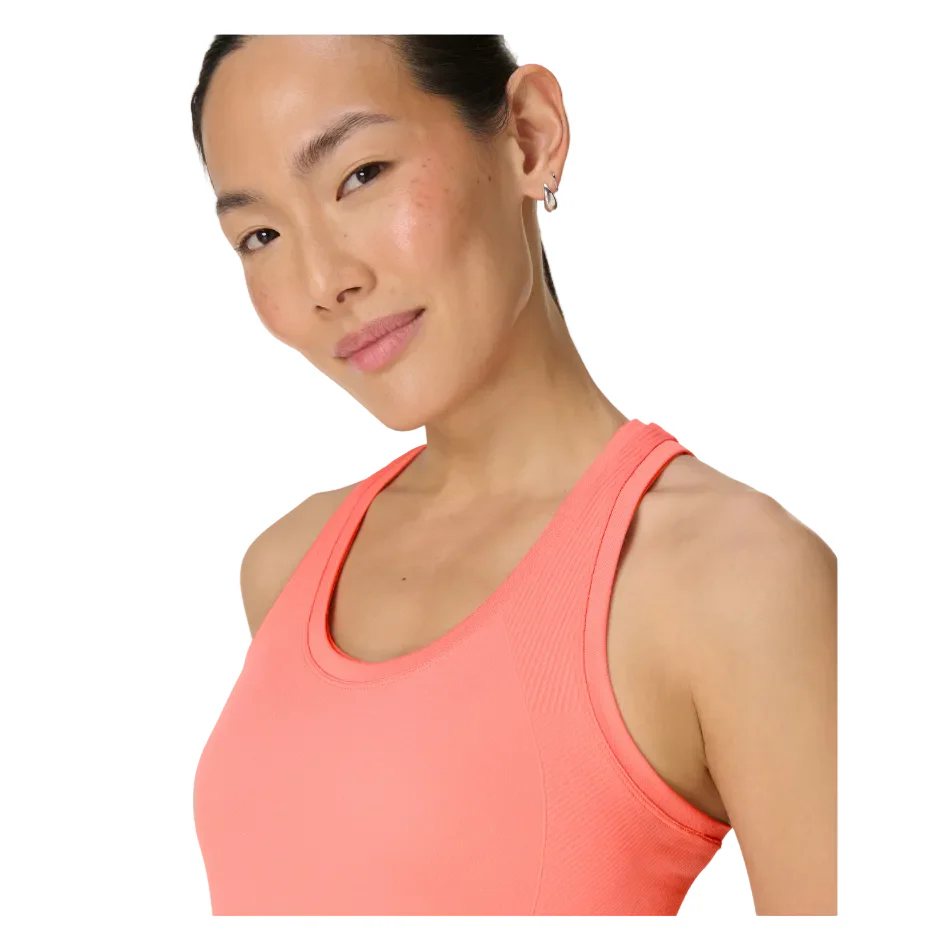Sweaty Betty Athlete Seamless Workout Tank in Melon Pink SS26 - Image 4