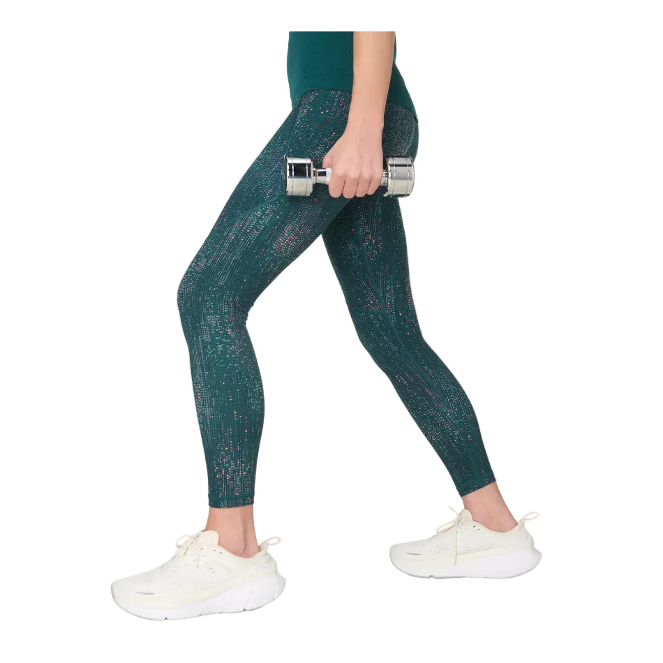 Sweaty Betty Power 7/8 Workout Leggings in Green Code Print SS26 - Image 5
