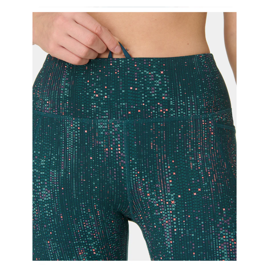 Sweaty Betty Power 7/8 Workout Leggings in Green Code Print SS26 - Image 6