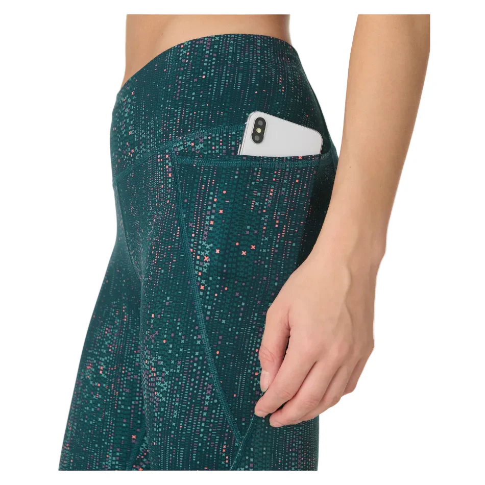 Sweaty Betty Power 7/8 Workout Leggings in Green Code Print SS26 - Image 9