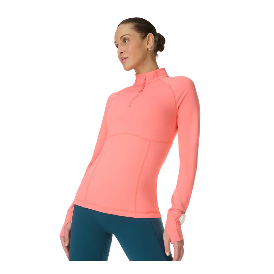 Sweaty Betty Pro Run Half Zip in Melon Pink SS26 - Image 7