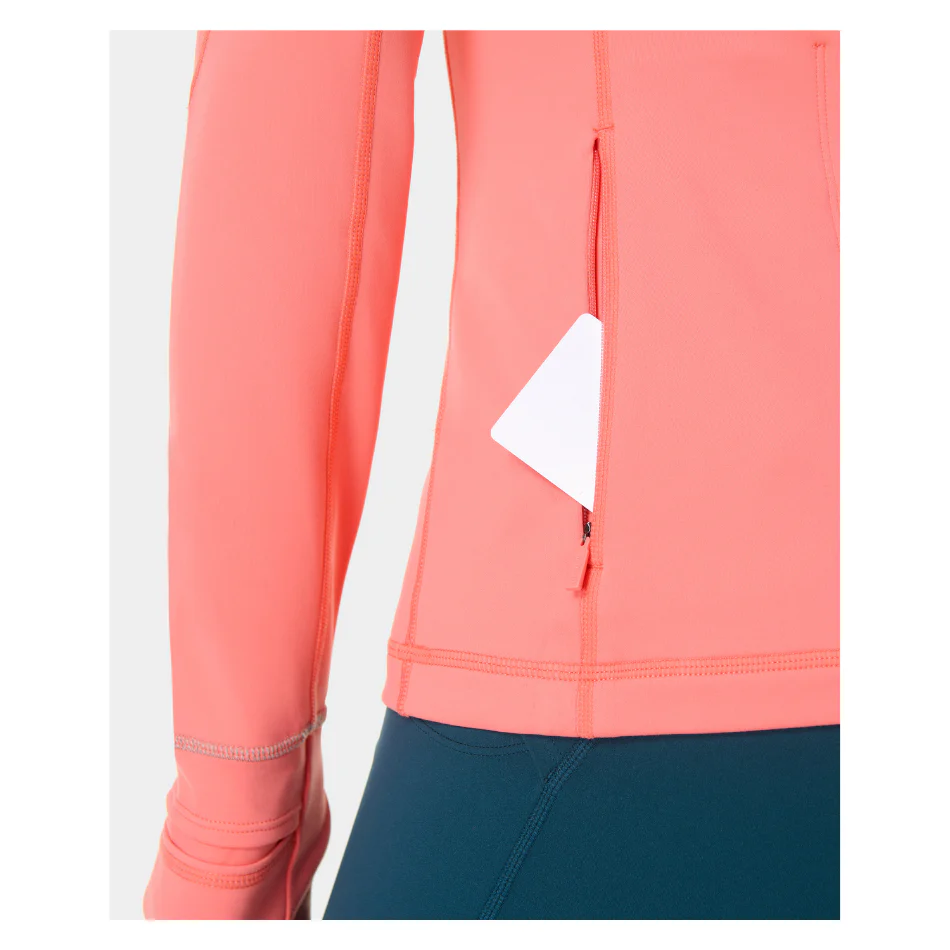 Sweaty Betty Pro Run Half Zip in Melon Pink SS26 - Image 8